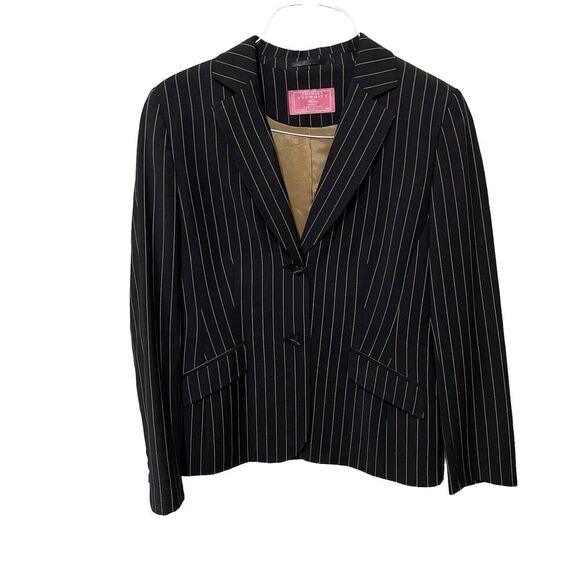 Charles Tyrwhitt Jermyn St. London Women's Wool Blend Blazer Jacket 12 Pinstripe - Picture 1 of 6